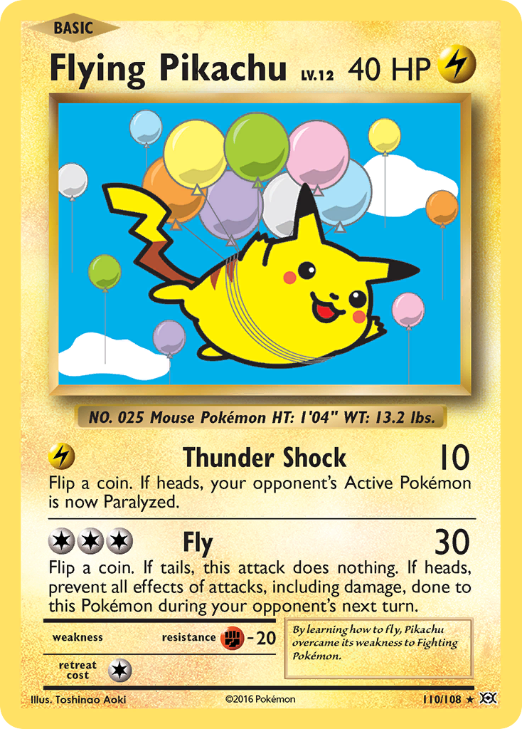 Flying Pikachu - Evolutions 110/108 - Damaged