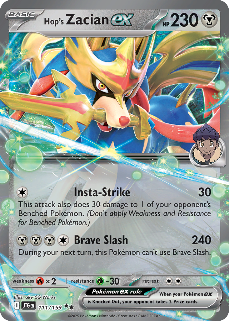 Hop's Zacian ex - Journey Together 111/159 (Foil) - Near Mint