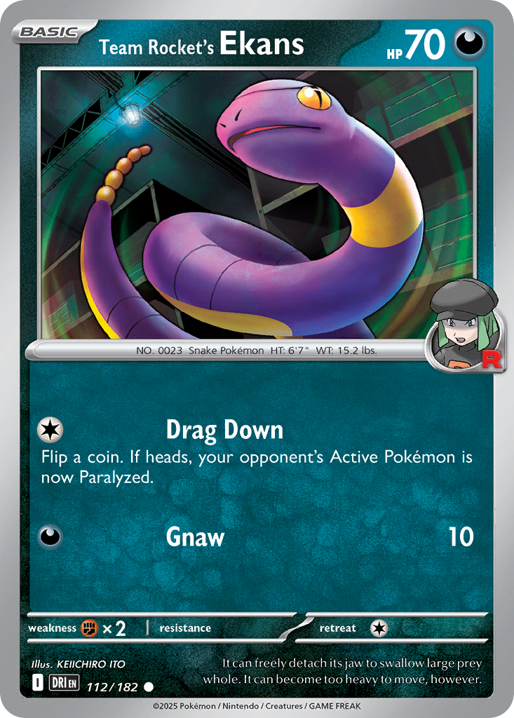 Team Rocket's Ekans - Destined Rivals 112/182 - Near Mint