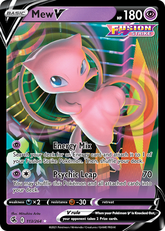 Mew V - Fusion Strike 113/264  (Foil) - Near Mint
