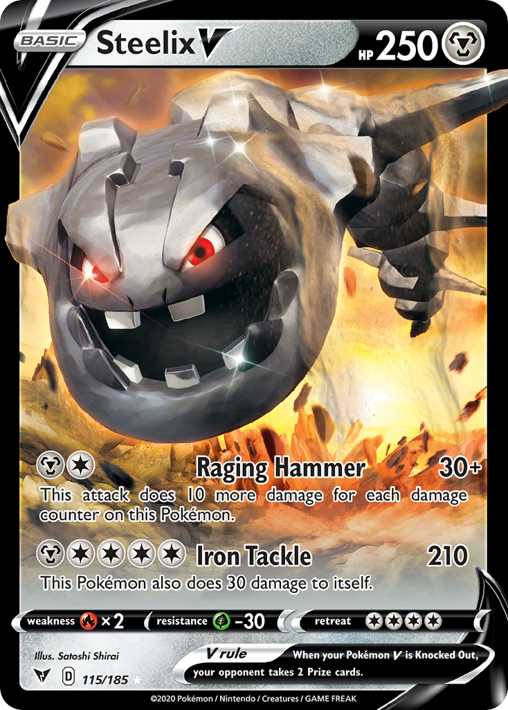 Steelix V - Vivid Voltage 115/185  (Foil) - Near Mint - Ungraded