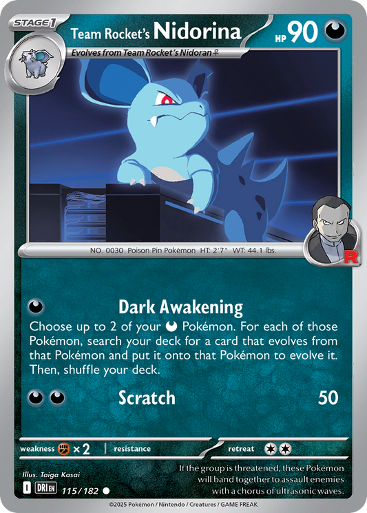 Team Rocket's Nidorina - Destined Rivals 115/182 (Foil) - Near Mint