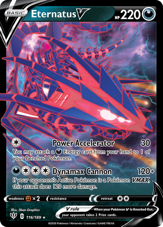 Eternatus V - Darkness Ablaze 116/189 (Foil) - Moderately Played
