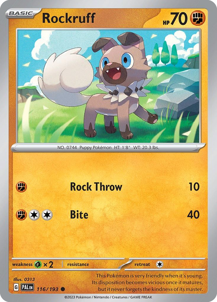 Rockruff - Paldea Evolved 116/193 - Near Mint