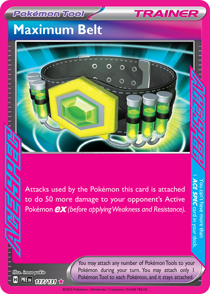 Maximum Belt - Prismatic Evolutions 117/131 (Foil) - Near Mint