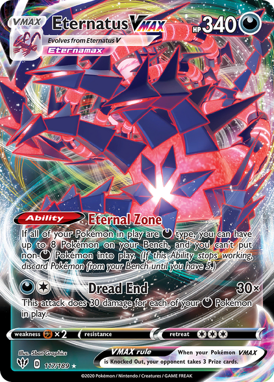 Eternatus VMAX - Darkness Ablaze 117/189 (Foil) - Near Mint
