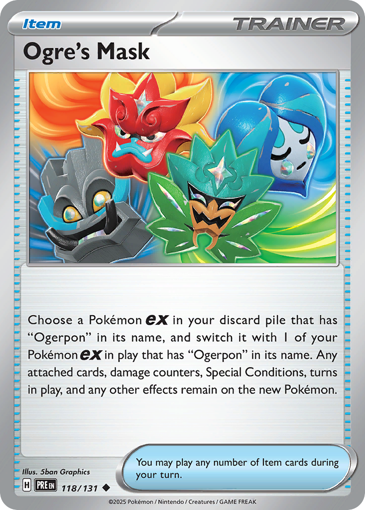 Ogre's Mask (Poke Ball Pattern) - Prismatic Evolutions 118/131  (Foil) - Near Mint