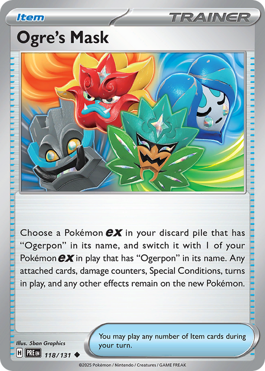 Ogre's Mask (Poke Ball Pattern) - Prismatic Evolutions 118/131  (Foil) - Near Mint