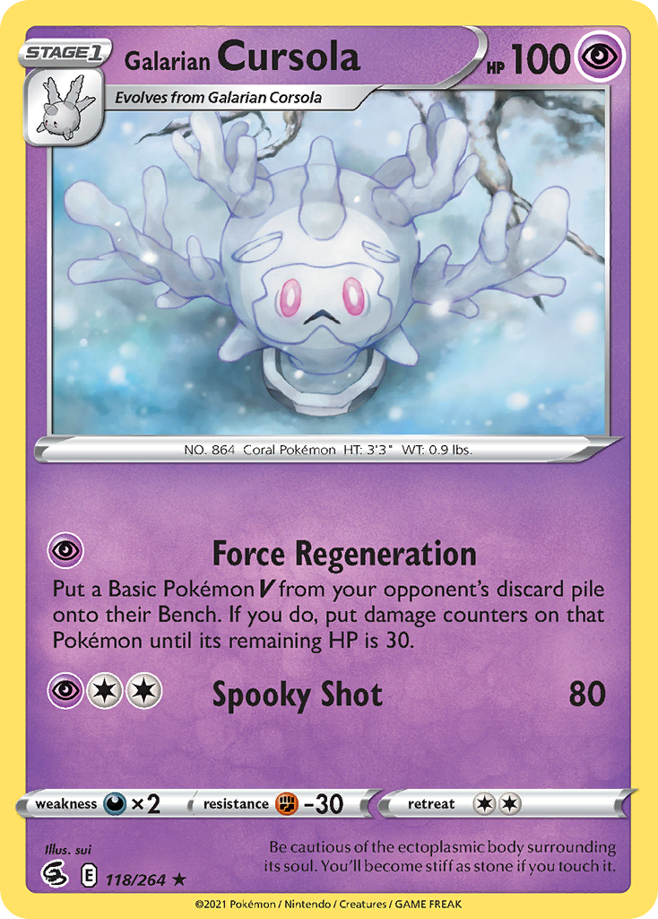 Galarian Cursola - Fusion Strike 118/264 - Near Mint