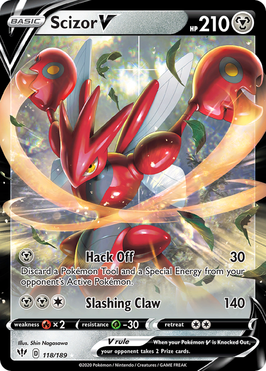 Scizor V - Darkness Ablaze 118/189 (Foil) - Near Mint
