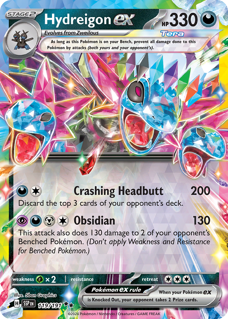 Hydreigon ex - Surging Sparks 119/191 (Foil) - Near Mint