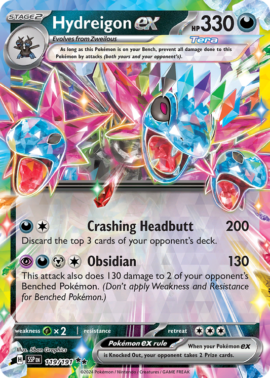 Hydreigon ex - Surging Sparks 119/191 (Foil) - Near Mint