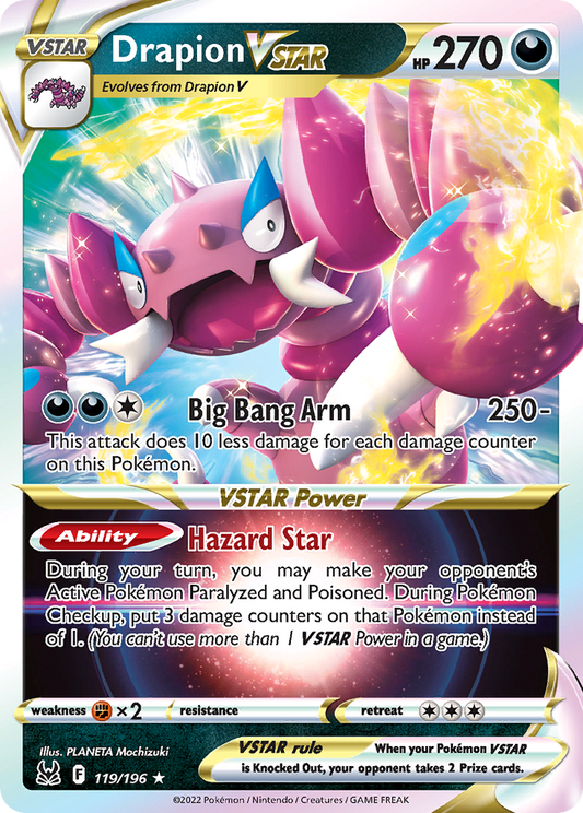 Drapion VSTAR - Lost Origin 119/196  (Foil) - Near Mint - Ungraded