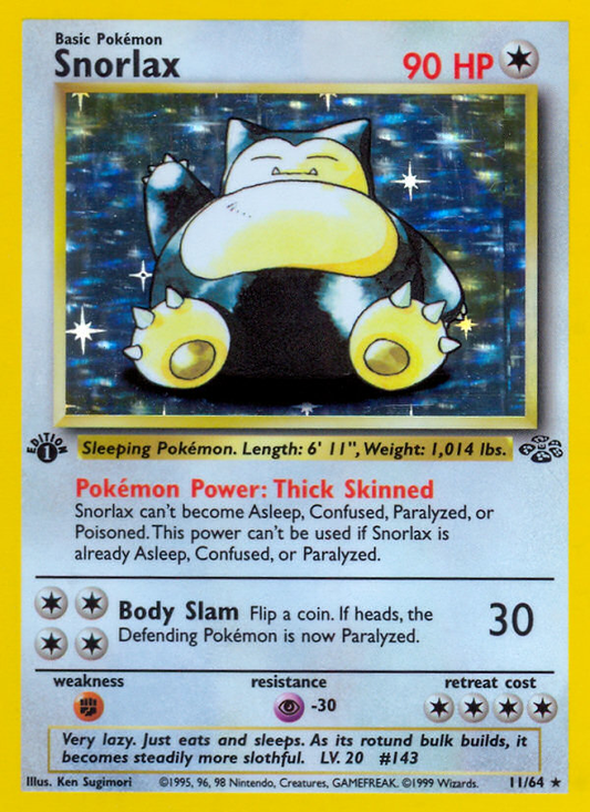 Snorlax - Jungle 11  (Foil) - Moderately Played - Ungraded
