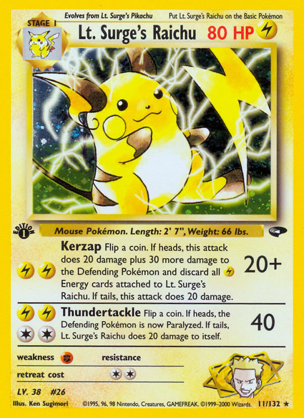 Raichu (JP) - Pokekyun 011/032 (Foil) - Lightly Played