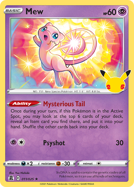 Mew - Celebrations 011/025 (Foil) - Near Mint