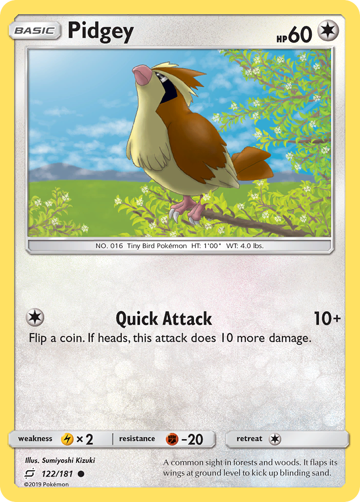 Pidgey (122) - Team Up 122 - Near Mint