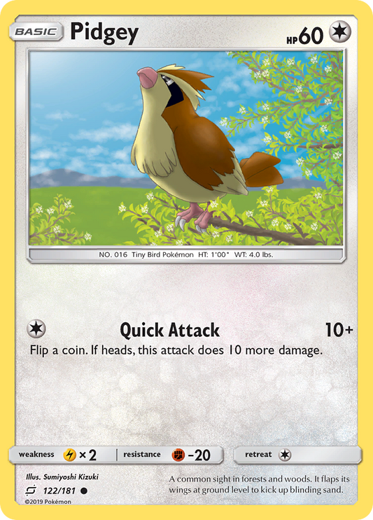 Pidgey (122) - Team Up 122 - Near Mint