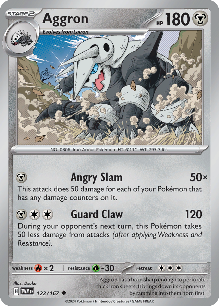Aggron - Twilight Masquerade 122/167 - Near Mint