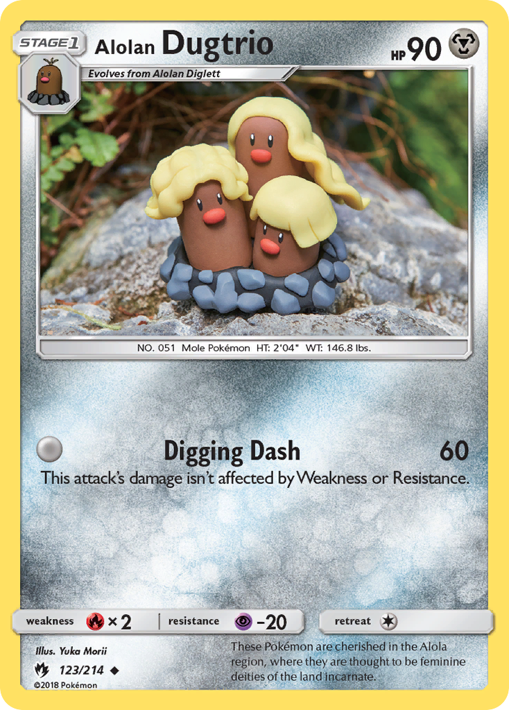 Alolan Dugtrio - Lost Thunder 123 - Near Mint