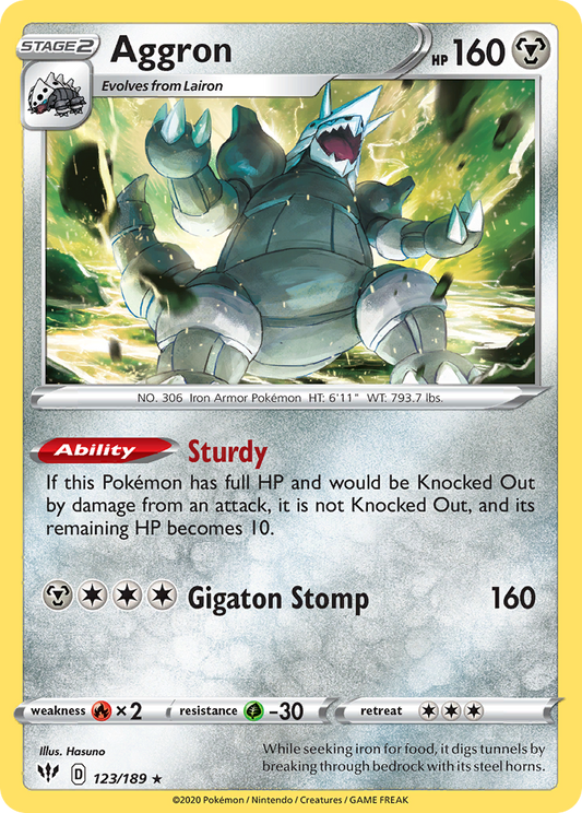 Aggron - Darkness Ablaze 123/189 (Foil) - Near Mint
