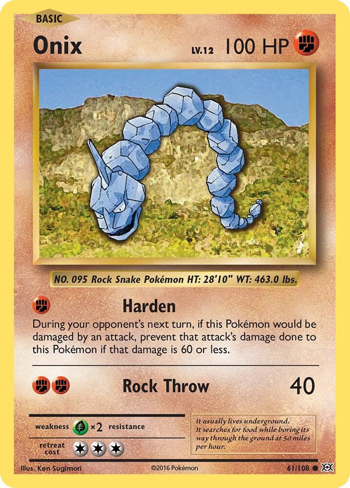 Onix - XY - Evolutions 61/108 - Near Mint
