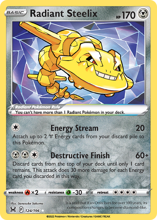 Radiant Steelix - Lost Origin 124/196 (Foil) - Near Mint