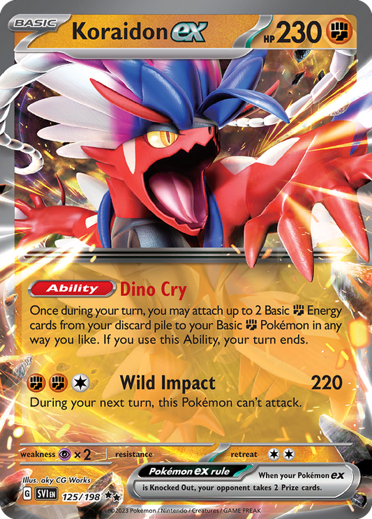 Koraidon ex - Scarlet & Violet Base Set 125/198 (Foil) - Near Mint