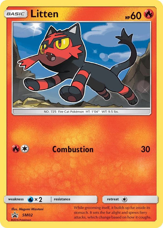 Litten - Sun & Moon Promo SM02  (Foil) - Lightly Played