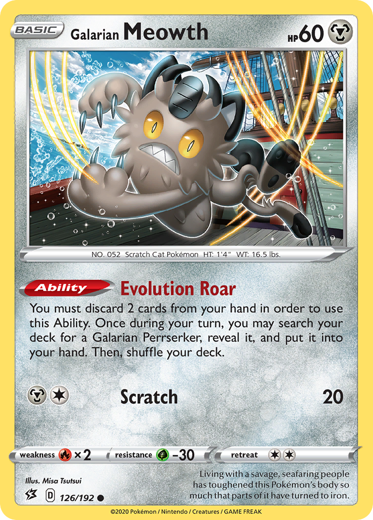 Galarian Meowth - Rebel Clash 126/192 - Near Mint