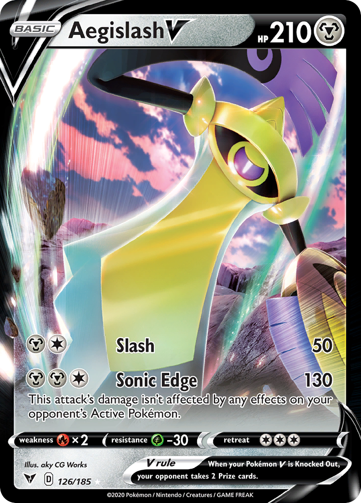 Aegislash V - Vivid Voltage 126/185 (Foil) - Damaged