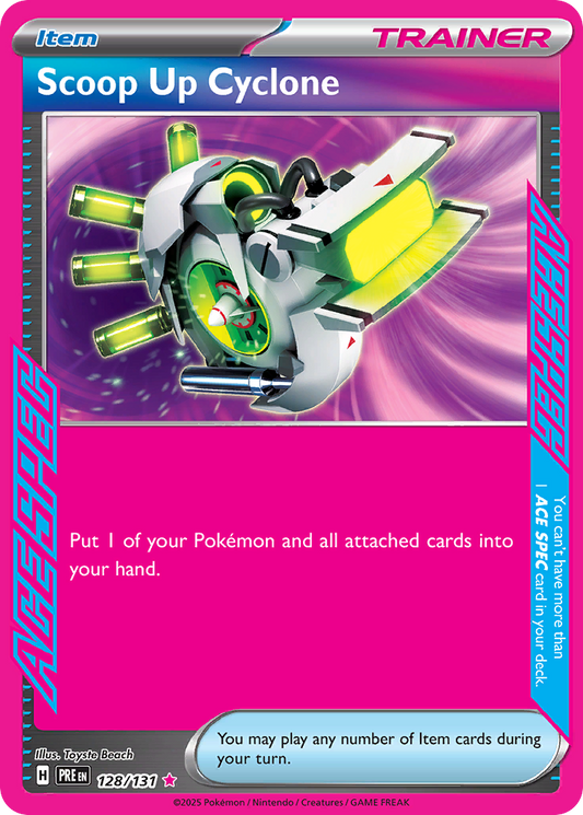 Scoop Up Cyclone - Prismatic Evolutions 128/131 (Foil) - Near Mint