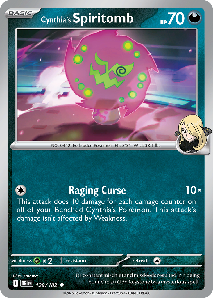 Cynthia's Spiritomb - Destined Rivals 129/182 - Near Mint