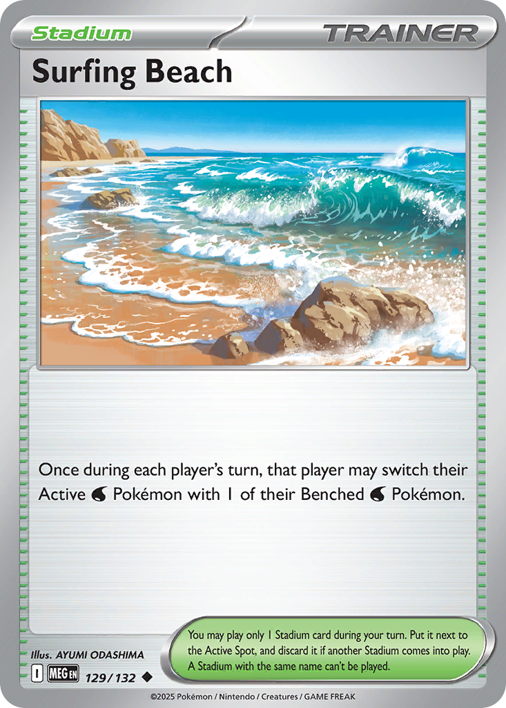 Surfing Beach - Mega Evolution 129/132 - Near Mint