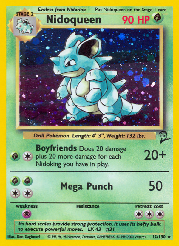 Nidoqueen - Base Set 2 12 (Foil) - Lightly Played