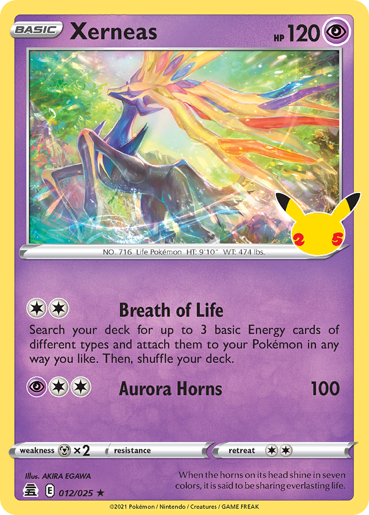 Xerneas - Celebrations 012/025 (Foil) - Near Mint