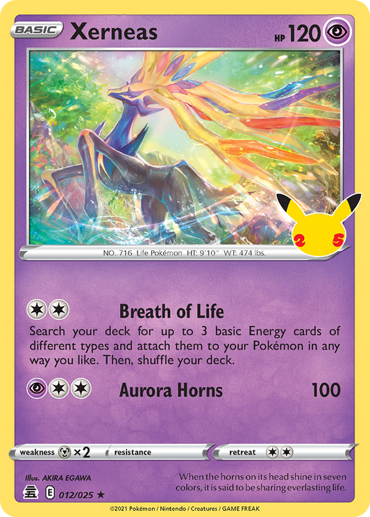 Xerneas - Celebrations 012/025 (Foil) - Near Mint