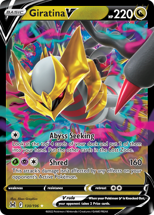 Giratina V - Lost Origin 130/196  (Foil) - Near Mint - Ungraded