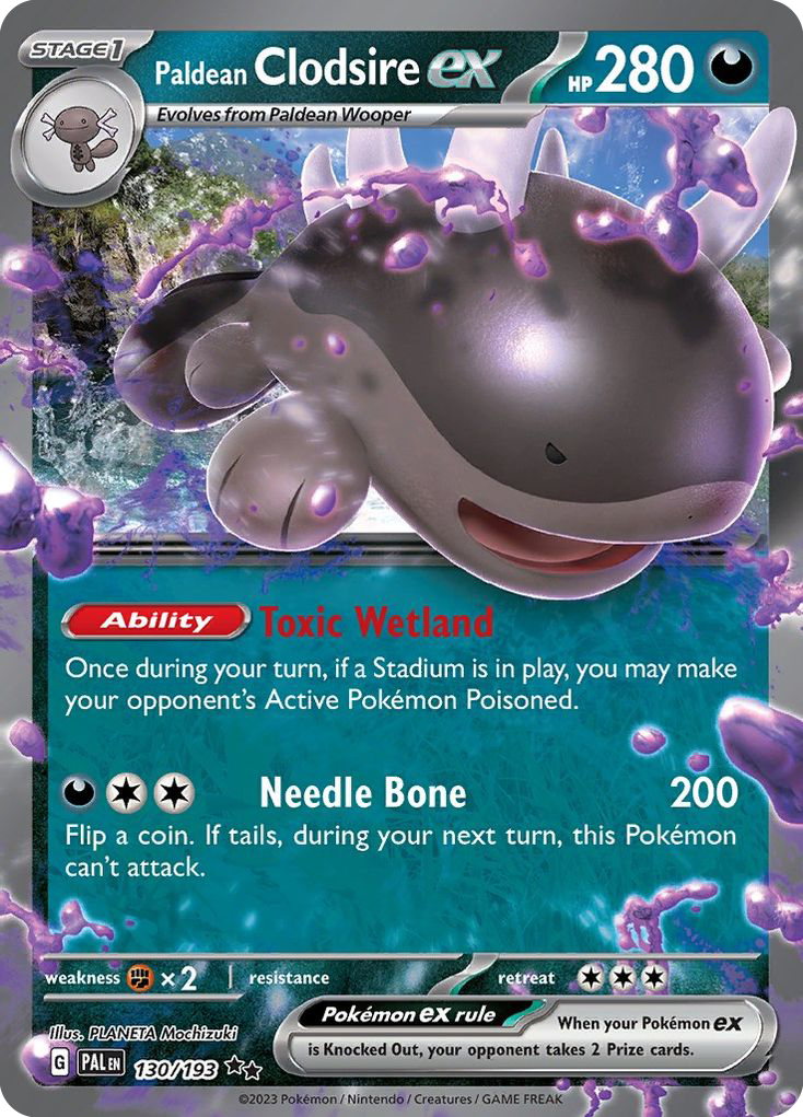 Paldean Clodsire ex - Paldea Evolved 130/193 (Foil) - Damaged