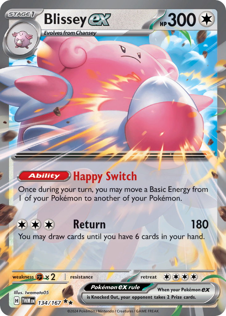 Blissey ex - Twilight Masquerade 134/167 (Foil) - Near Mint