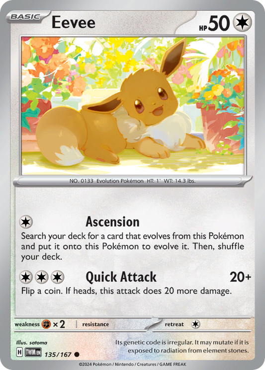Eevee - Twilight Masquerade 135/167 - Near Mint