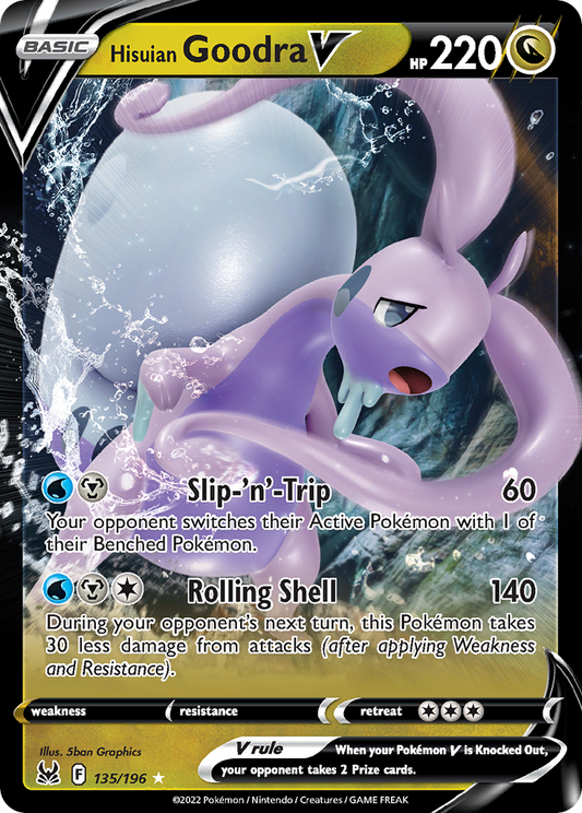 Hisuian Goodra V - Lost Origin 135/196 (Foil) - Near Mint