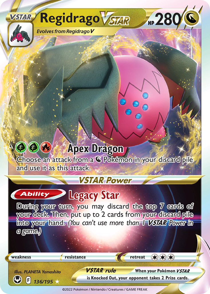 Regidrago VSTAR - Silver Tempest 136/195  (Foil) - Near Mint - Ungraded