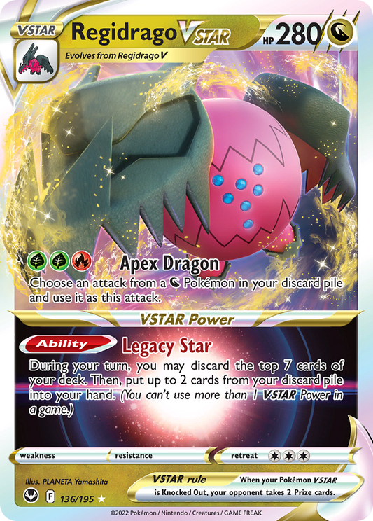Regidrago VSTAR - Silver Tempest 136/195  (Foil) - Near Mint - Ungraded