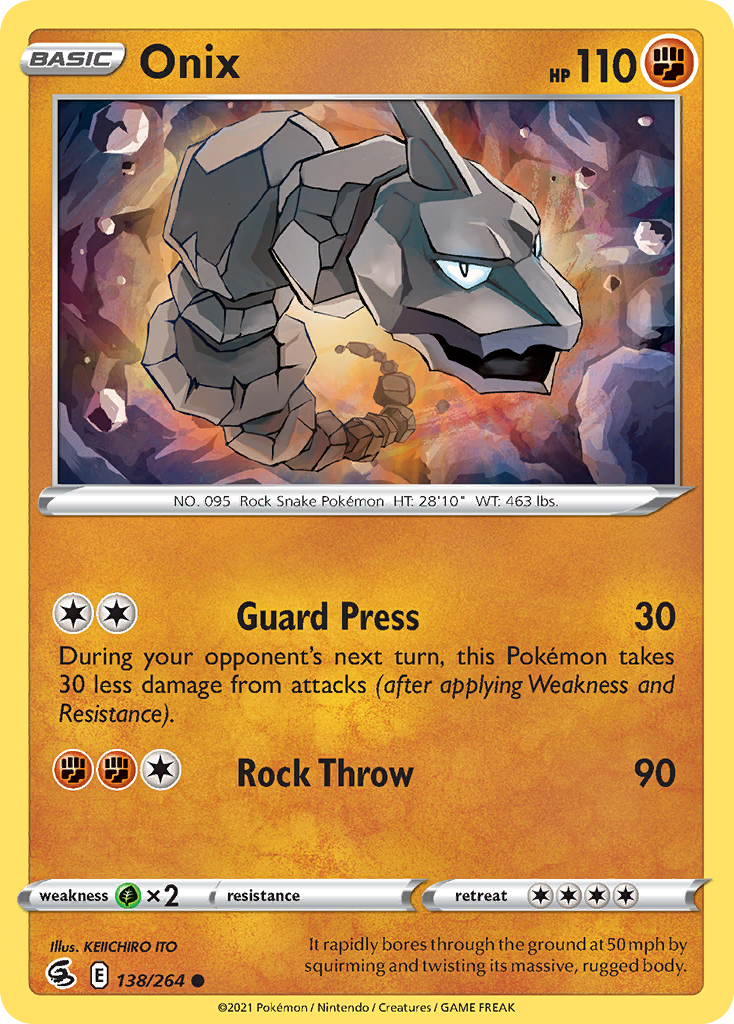Onix - Fusion Strike 138/264 - Near Mint
