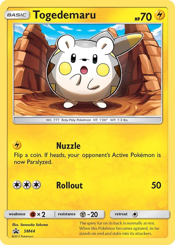 Togedemaru - Sun & Moon Promo SM44  (Foil) - Lightly Played - Ungraded