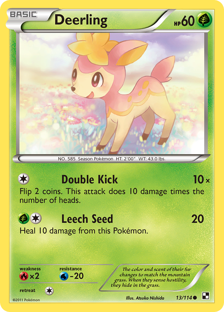 Deerling - Black and White 13 - Moderately Played