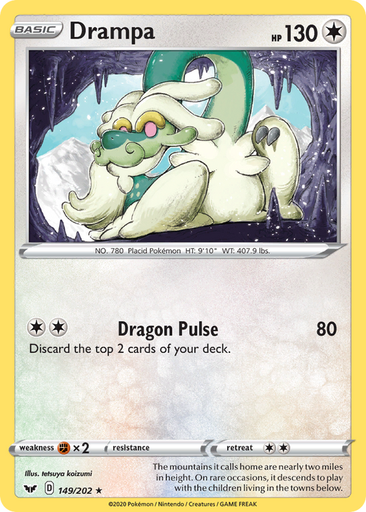Drampa - Sword & Shield 149/202  - Near Mint