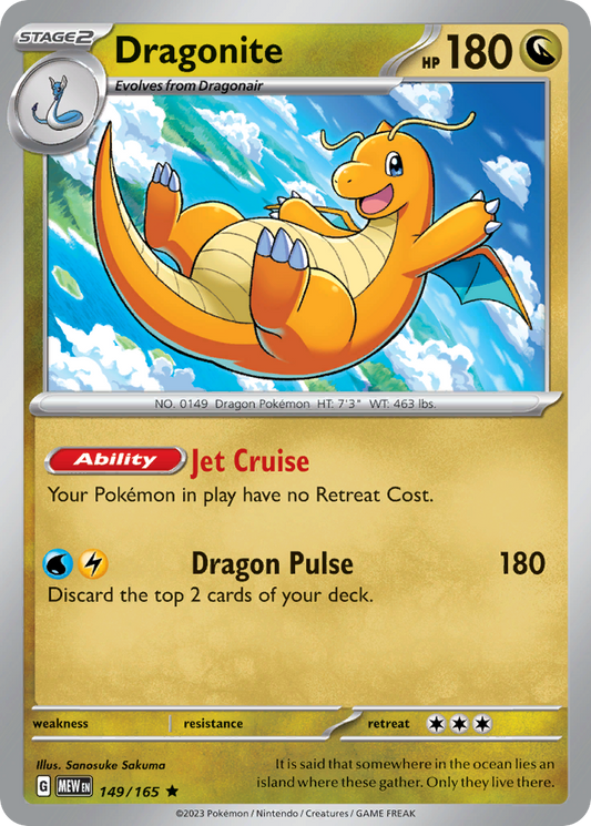 Dragonite - SV: 151 149/165 (Foil) - Near Mint