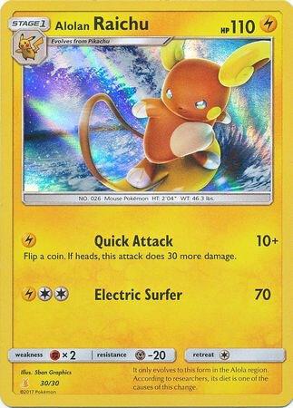 Alolan Raichu (#30 Holofoil) - SM Trainer Kit: Lycanroc & Alolan Raichu 30 (Foil) - Lightly Played